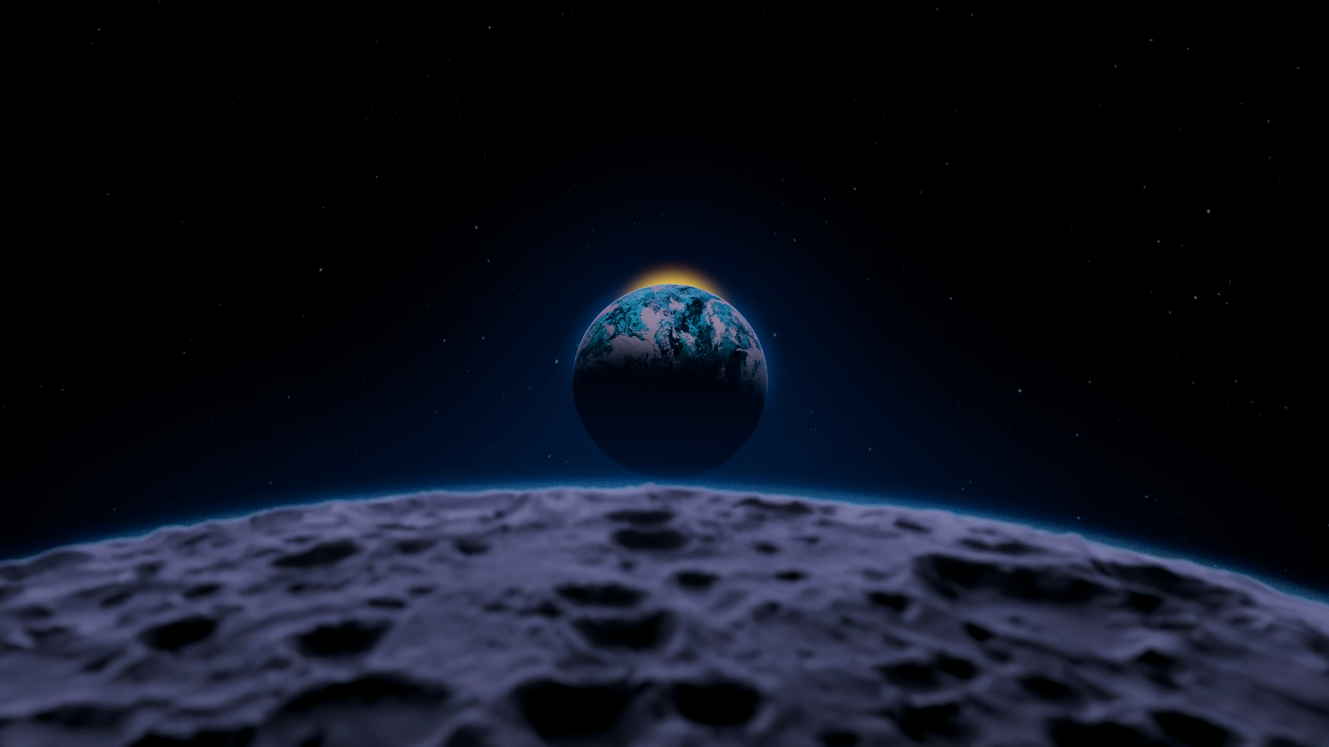 Planeta visto desde una superficie lunar en INFINITY - Marsquake